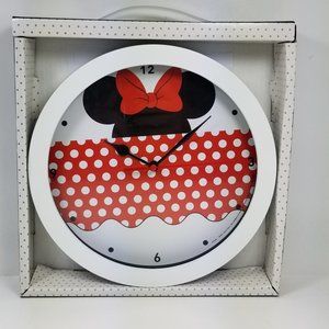 Disney Minnie Mouse Wall Clock Office Home Wall Decor 9.5 Inches-